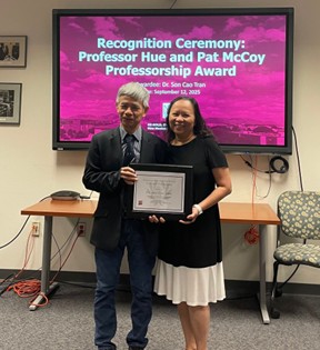 Prof. Son Tran  - award recipient